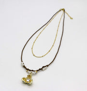 Hand-woven Rope 3mm Frash Water Pearl Necklace