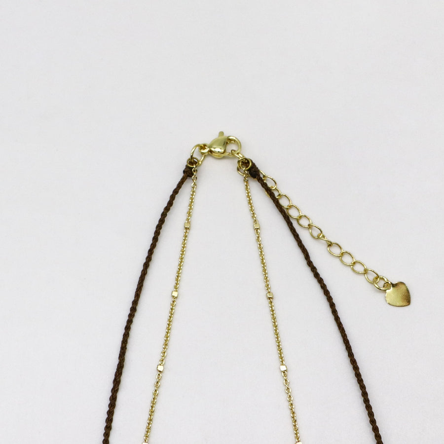 Hand-woven Rope 3mm Frash Water Pearl Necklace