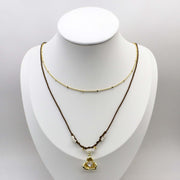 Hand-woven Rope 3mm Frash Water Pearl Necklace