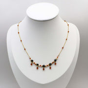 Simple Style 2mm Red Agate Necklace