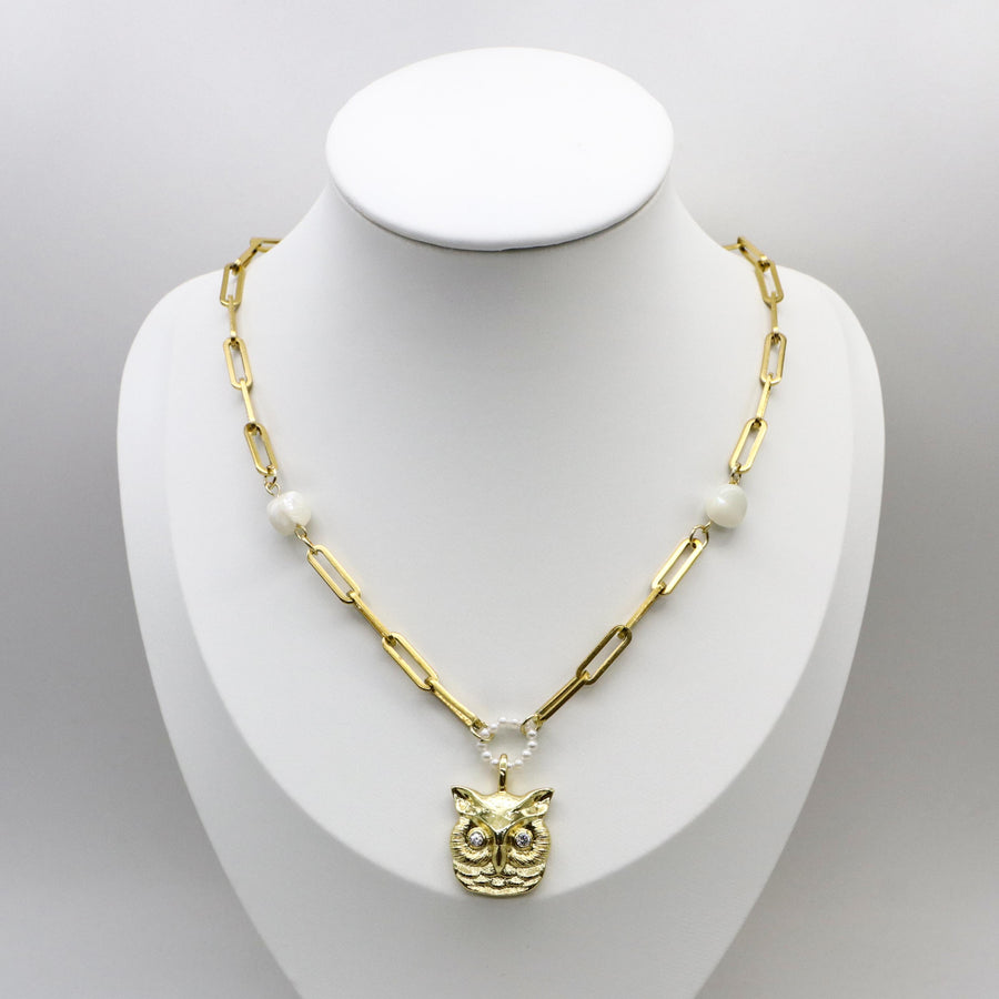 Punk Style 6-8mm Irregular Mop Necklace