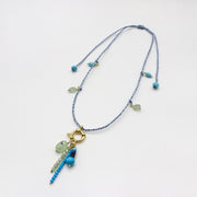 Hand-woven Rope Mixed Natural Stones Necklace