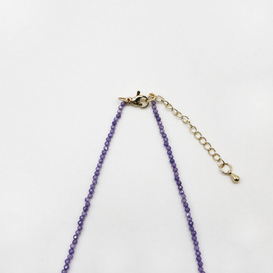 2mm Faceted Zircon Classic Style Necklace