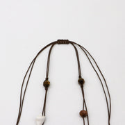 Hand-woven Rope 5.5mm Tiger eye  Necklace Natural Organic Style