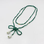 Free Style Turquoise Long Necklace Can knot Freely