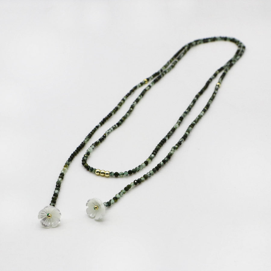 Free Style Turquoise Long Necklace Can knot Freely