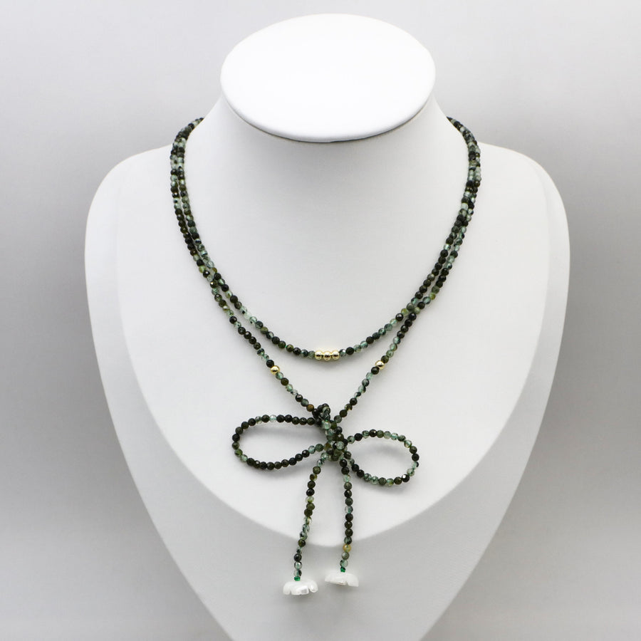 Free Style Turquoise Long Necklace Can knot Freely