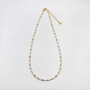 Nice 2mm Colored Zircon Necklace & Bracelet Set Classic Style