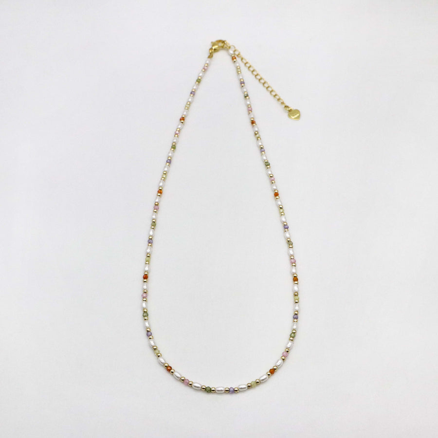Nice 2mm Colored Zircon Necklace & Bracelet Set Classic Style