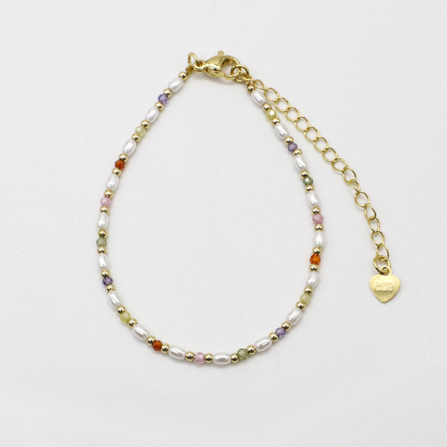 Nice 2mm Colored Zircon Necklace & Bracelet Set Classic Style