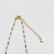 Nice 2mm Colored Zircon Necklace & Bracelet Set Classic Style