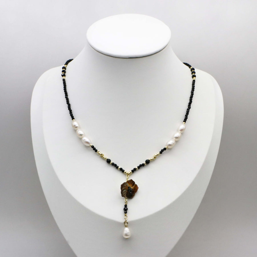 Elegant Style 2mm Black Spinel Luxury Necklace