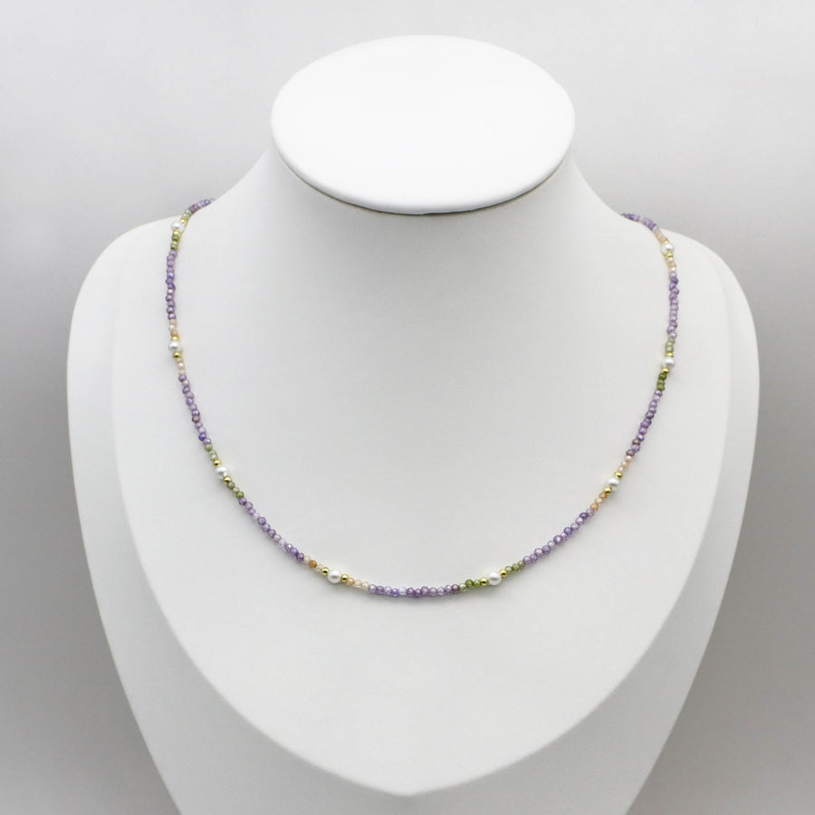 Refreshing Style 2mm Zircon Necklace