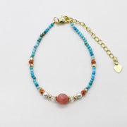 Nice Design of Turquoise Vacation Style Necklace & Bracelet Set