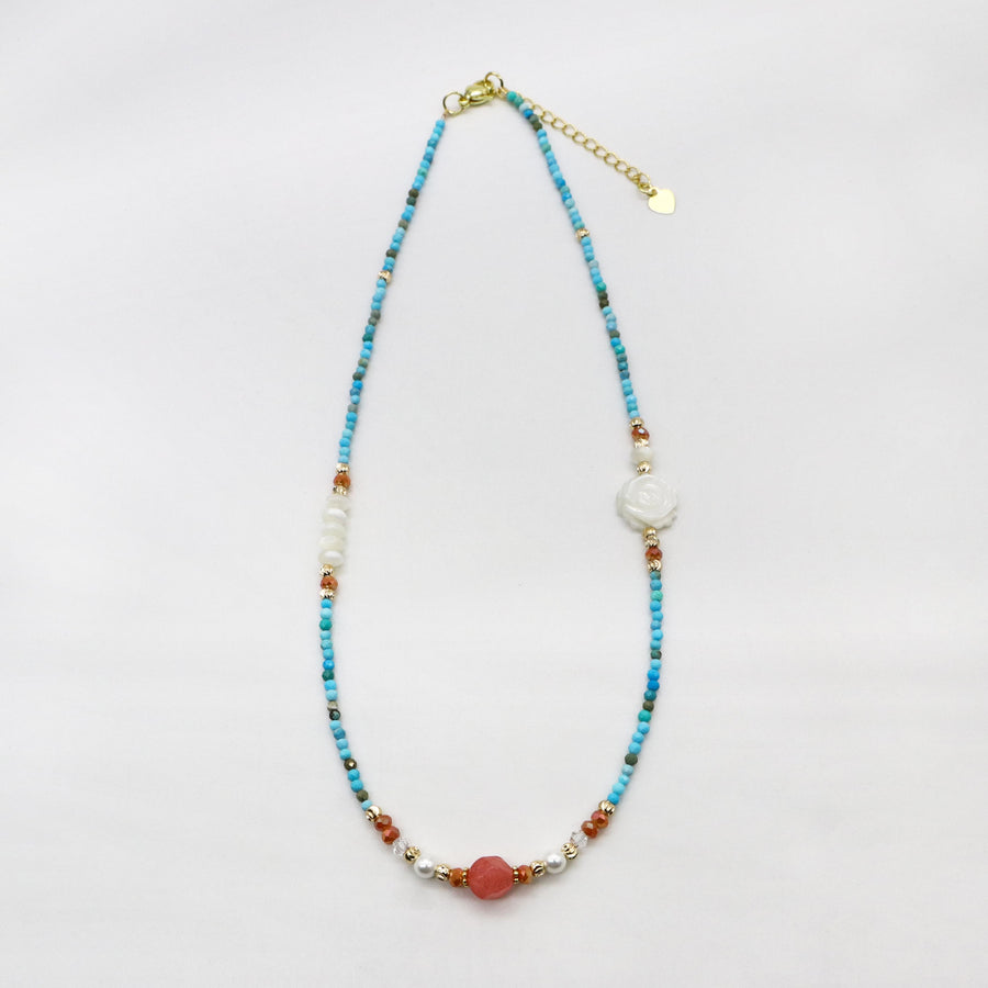 Nice Design of Turquoise Vacation Style Necklace & Bracelet Set