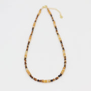 Nice 3.5mm Tiger Eye Natural Stone Beads Necklace & Bracelet Set