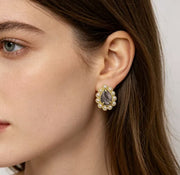 Exquisite Present Fashion Drop Shape Natural Stone Earring
