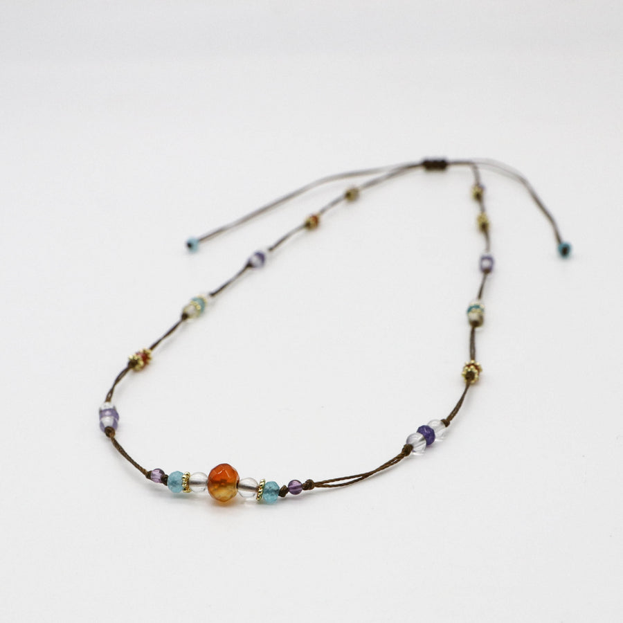 Nice Natrual Stone Beads Necklace & Bracelet Set National Style