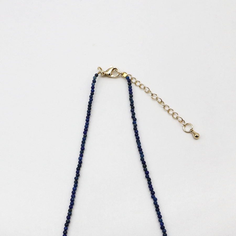 Nice 2mm Natural Lapis Elegant Style Necklace & Bracelet Set