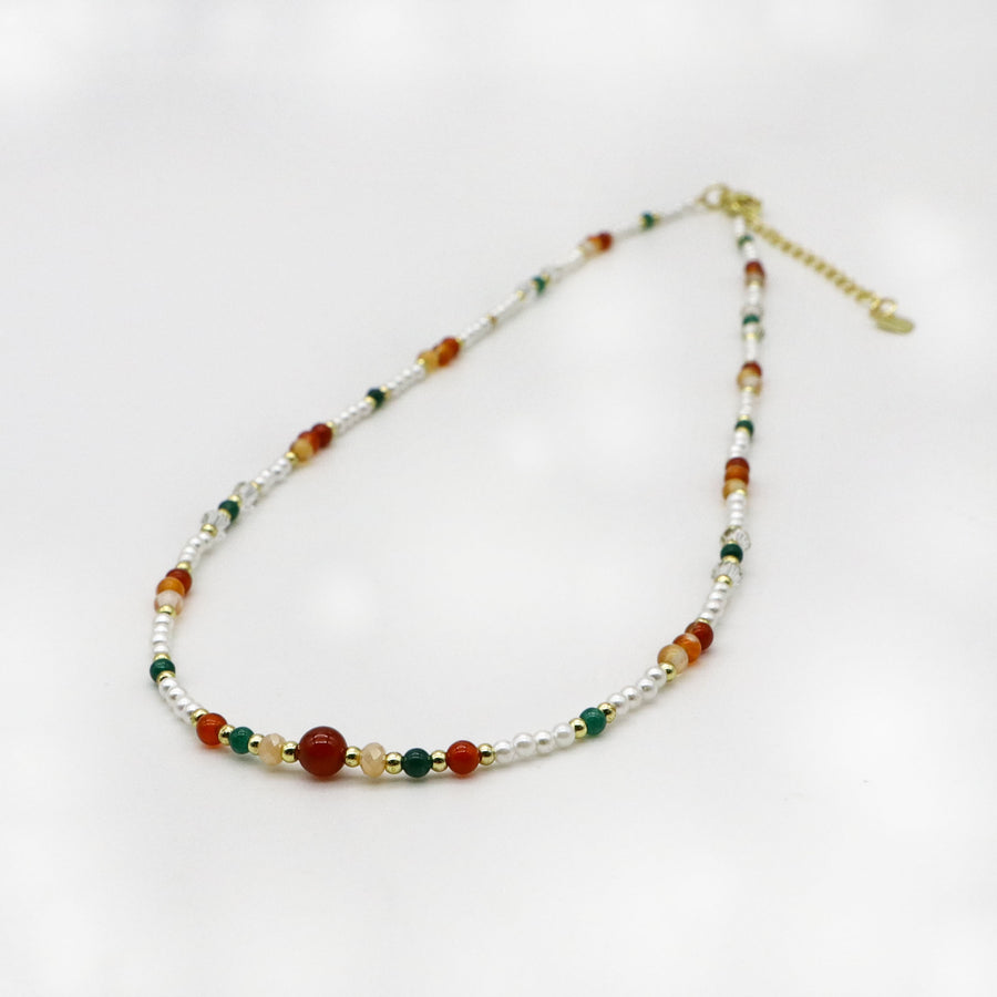 Dopamine Style 2mm Mop Pearl Necklace