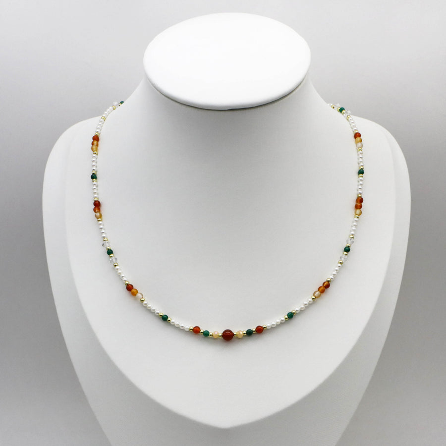 Dopamine Style 2mm Mop Pearl Necklace