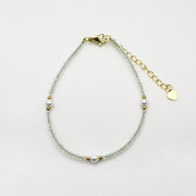 2mm Natural Stone Beads Classic Style Necklace & Bracelet Set