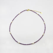 2mm Natural Stone Beads Classic Style Necklace & Bracelet Set