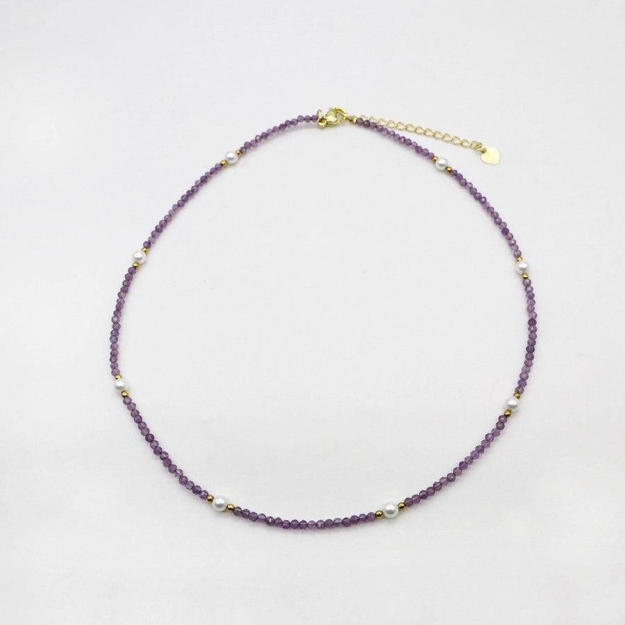 2mm Natural Stone Beads Classic Style Necklace & Bracelet Set