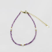 2mm Natural Stone Beads Classic Style Necklace & Bracelet Set