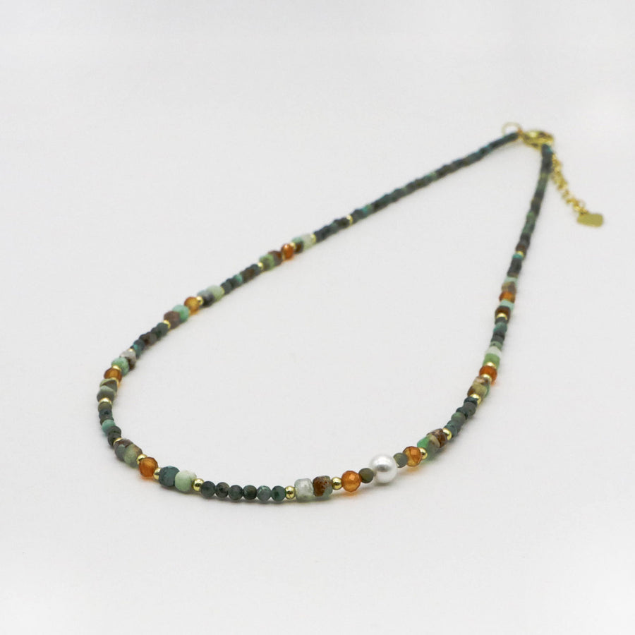 Retro Style 2mm Turquoise Necklace