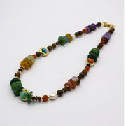 Occidental Style Agate With Pearl Necklace And Bracelet Set