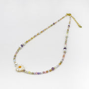 Fantastic Style 2mm Faceted Colorful Zircon Refreshing Necklace