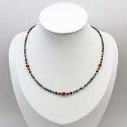 Retro Style 2mm Faceted Turquoise Necklace