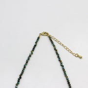 Retro Style 2mm Faceted Turquoise Necklace