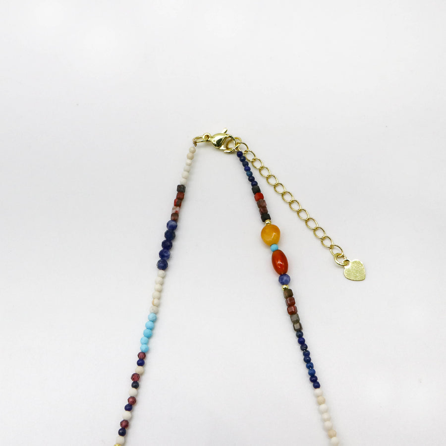 Dopamine Style Multiple Gemstones Necklace