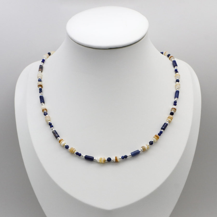 Bohemian Style 3x7mm Sodalite Necklace
