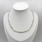 Smiple Style 4mm Double Turtle Face Labradorite Necklace