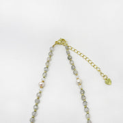 Smiple Style 4mm Double Turtle Face Labradorite Necklace