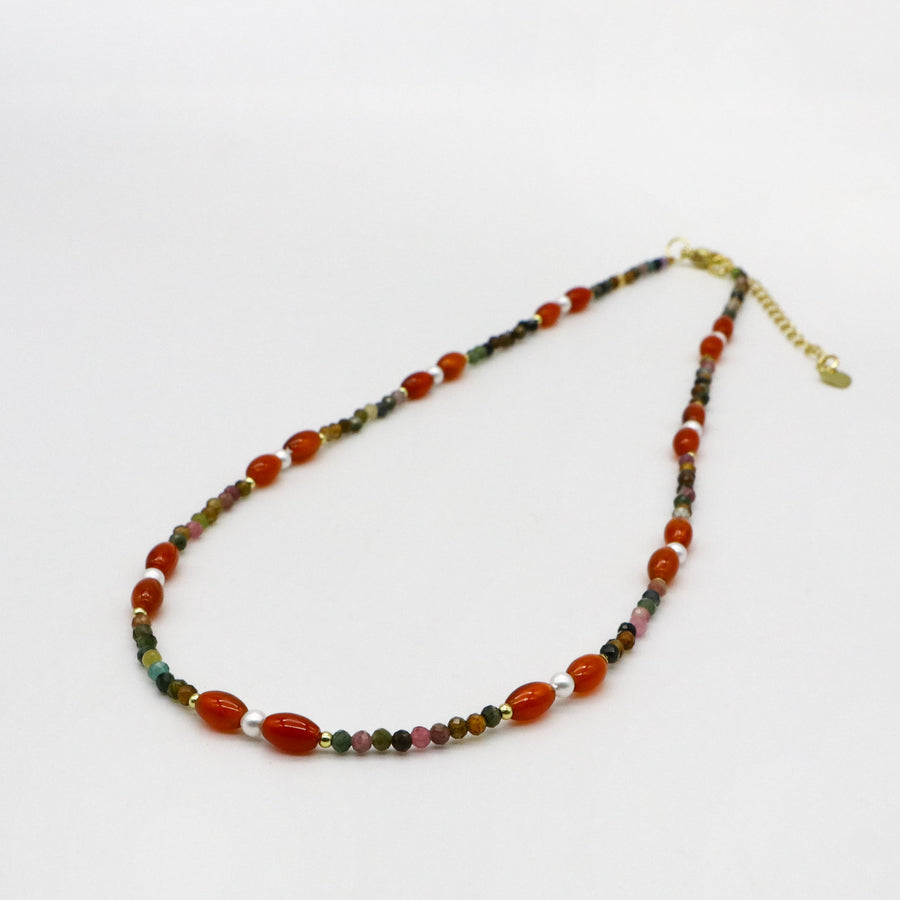 Luxurious Style 2 mm Faceted Tourmaline Necklace