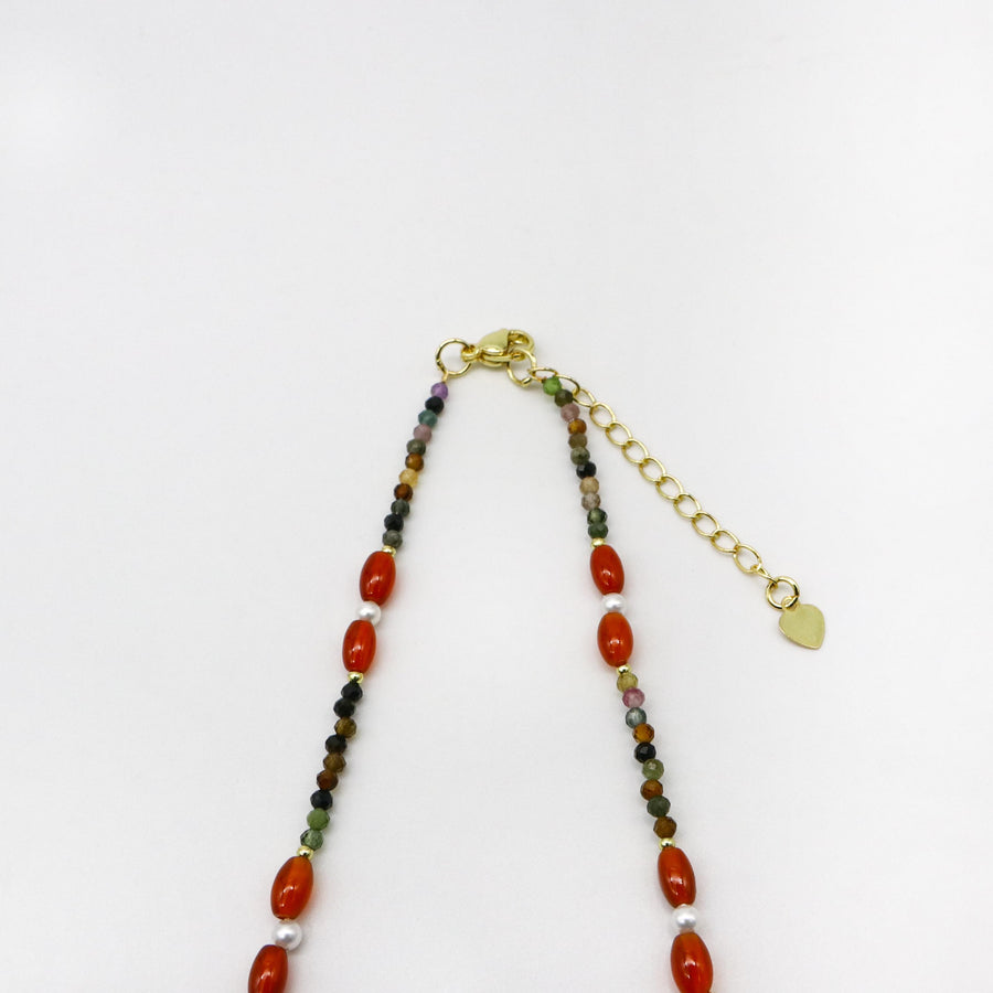 Luxurious Style 2 mm Faceted Tourmaline Necklace