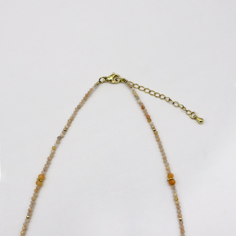 Classic Style 8mm Sun Stone Necklace