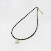 Simple Style 2mm Turquoise Flower Necklace