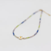 Nice 2mm Faceted Colored Zircon Beads With Fresh Water Pearl Sweet Style Necklace & Bracelet Set