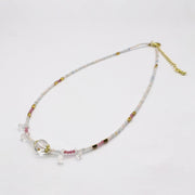 Elegant Style Crystal With Morganite Necklace