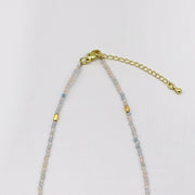 Elegant Style Crystal With Morganite Necklace