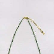 Dainty Style 4mm Green Garnet Necklace