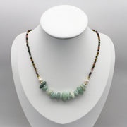 Bohemian Style Tourmaline With Pearl Necklace
