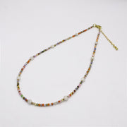 Dopamine Style Colorful Zircon Necklace