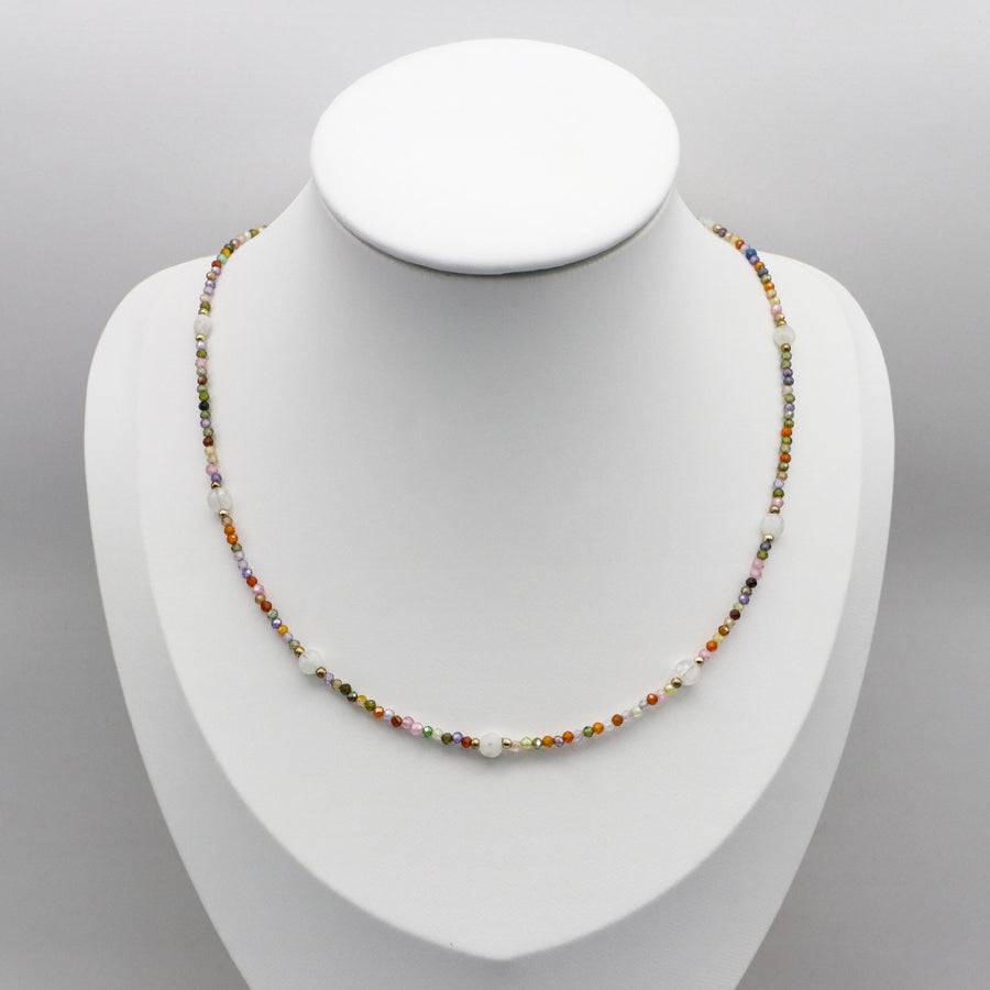 Dopamine Style Colorful Zircon Necklace