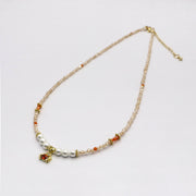 Luxurious Style Zircon With Mop Pearl Necklace